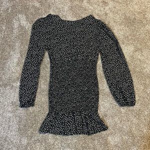 Black floral mini dress sz small